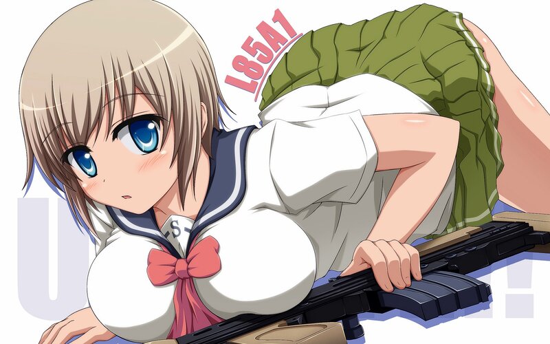 anime girl with rifle
