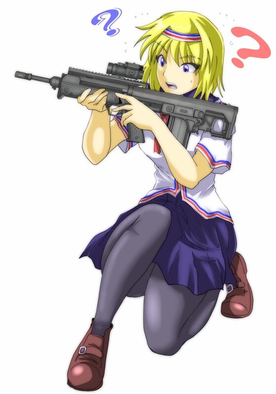 anime girl with rifle