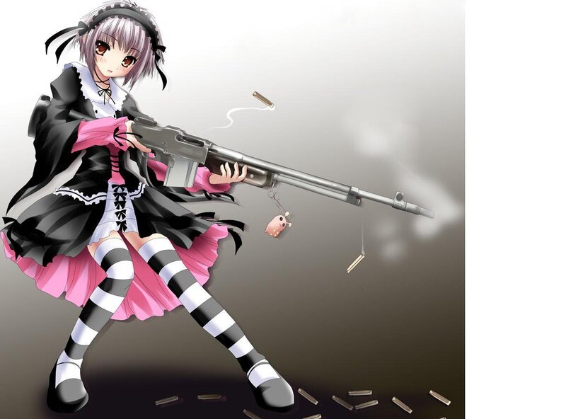 anime girl with rifle