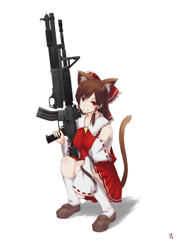 anime girl with rifle