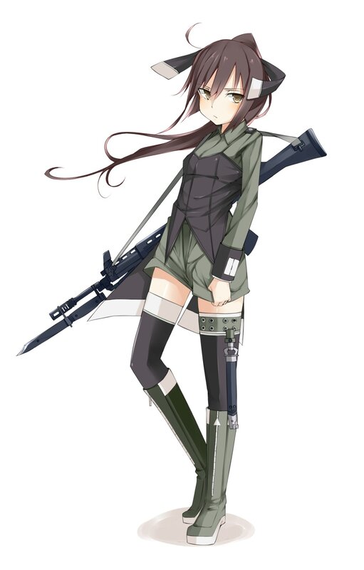anime girl with rifle