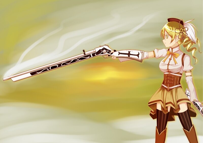 anime girl with rifle