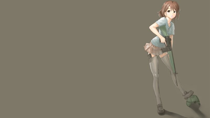 anime girl with rifle
