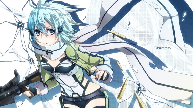 anime girl with rifle