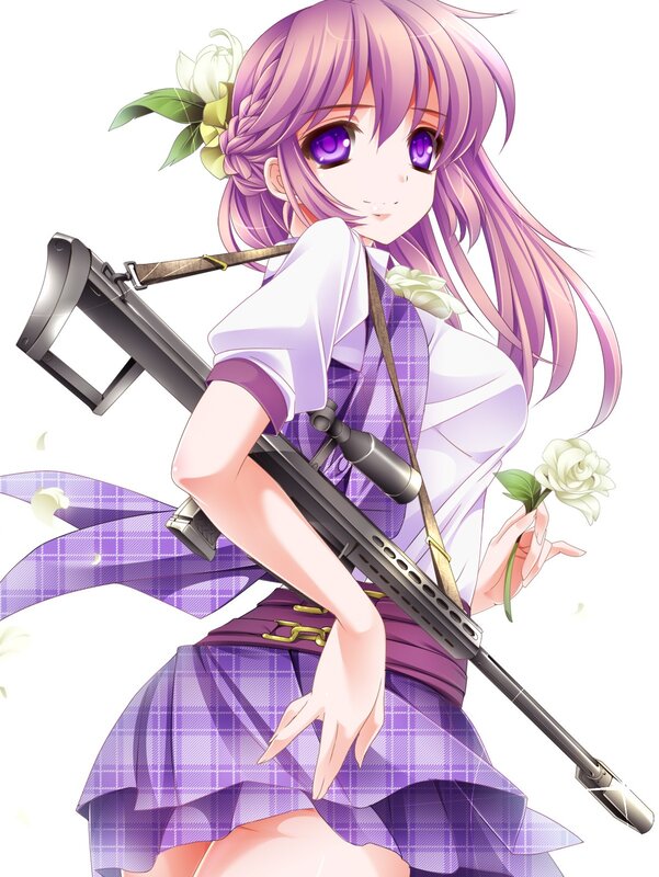 anime girl with rifle