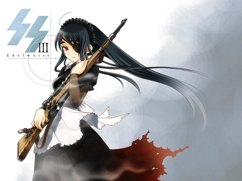 anime girl with rifle