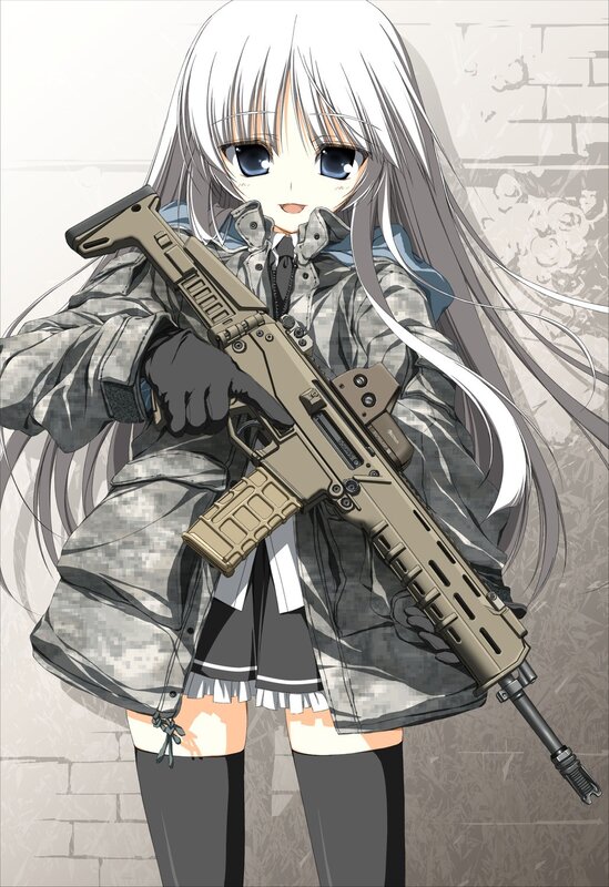 anime girl with rifle