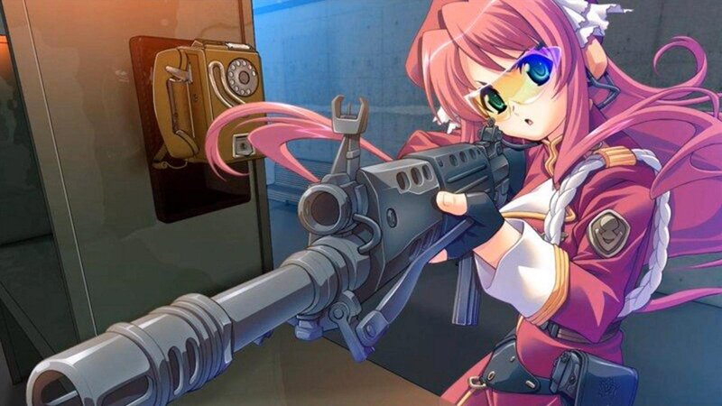 anime girl with rifle