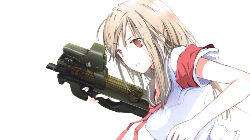 anime girl with rifle