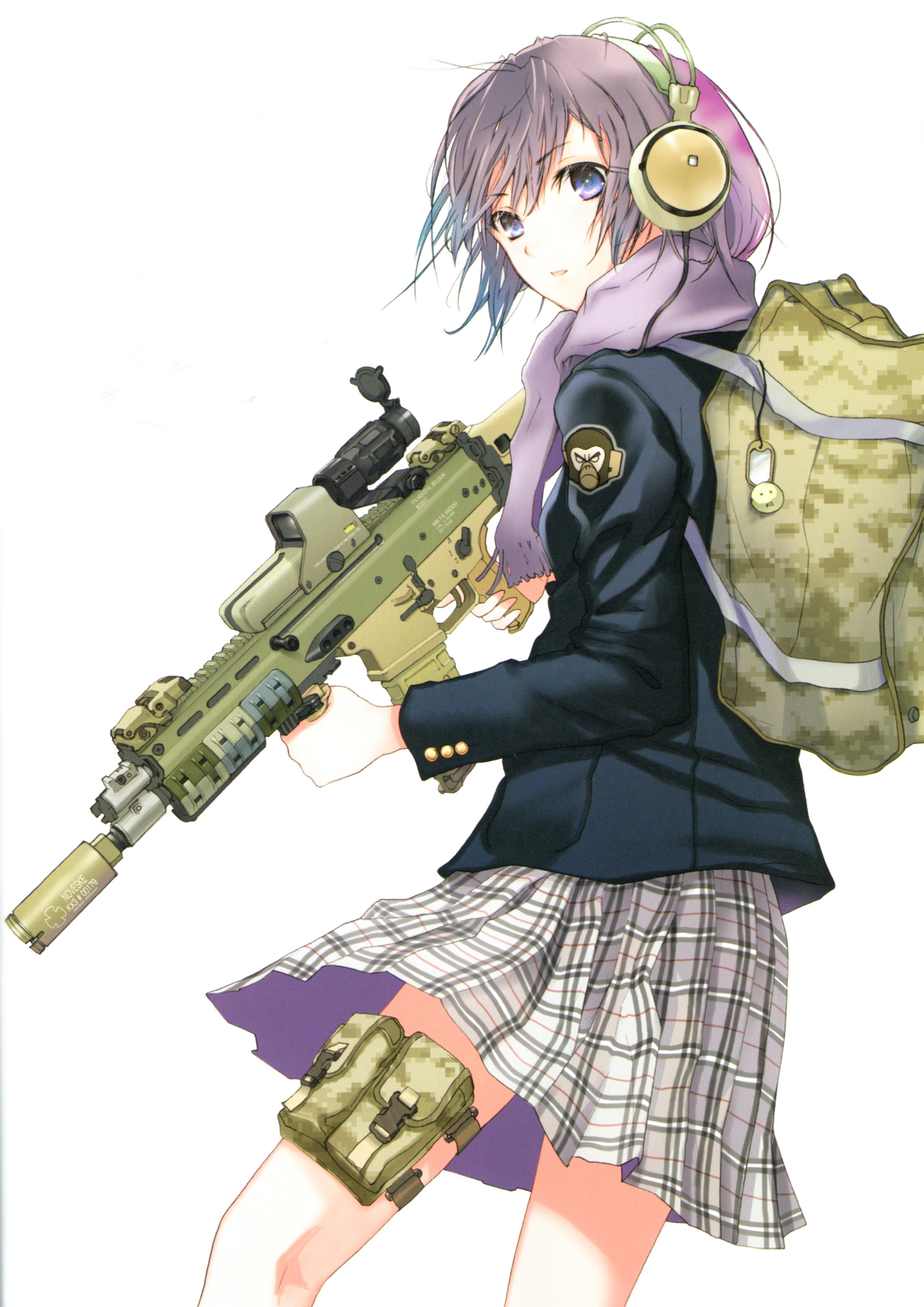 anime girl with rifle