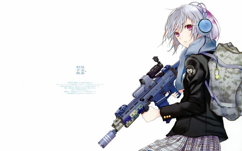 anime girl with rifle