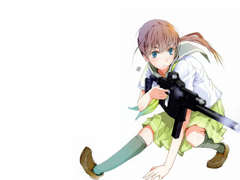 anime girl with rifle