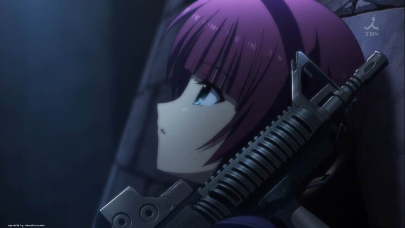 anime girl with rifle
