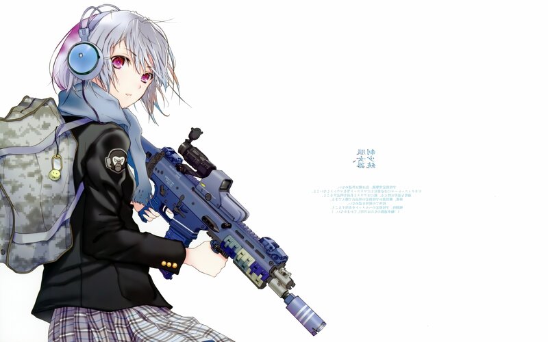 anime girl with rifle