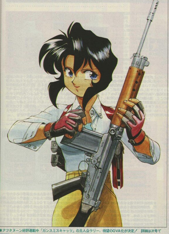anime girl with rifle