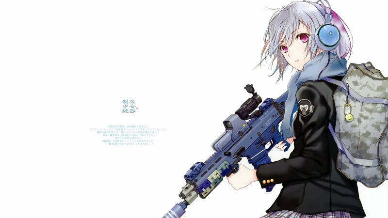 anime girl with rifle