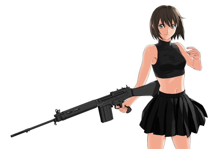 anime girl with rifle