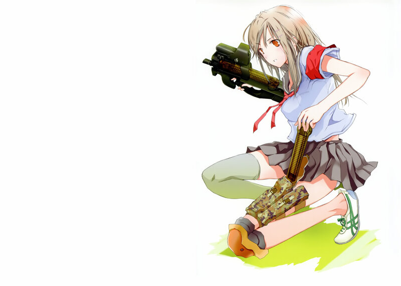 anime girl with rifle