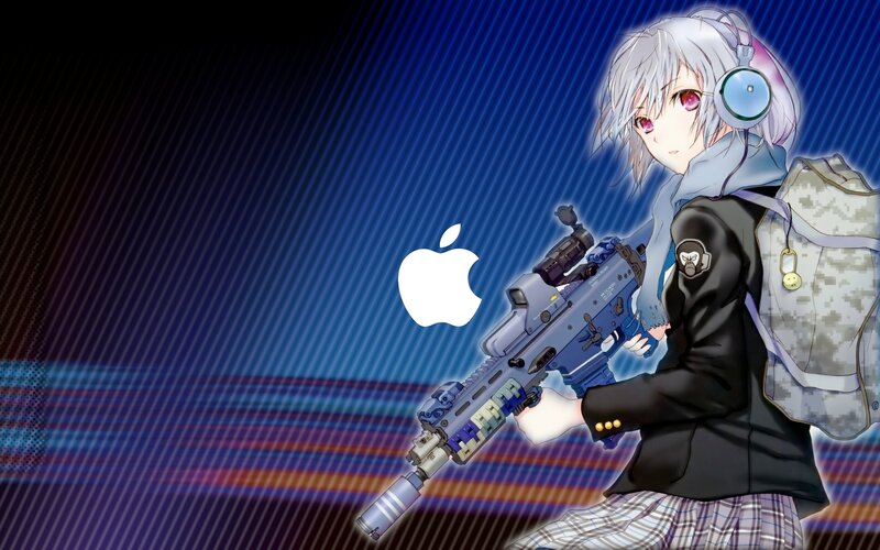 anime girl with rifle