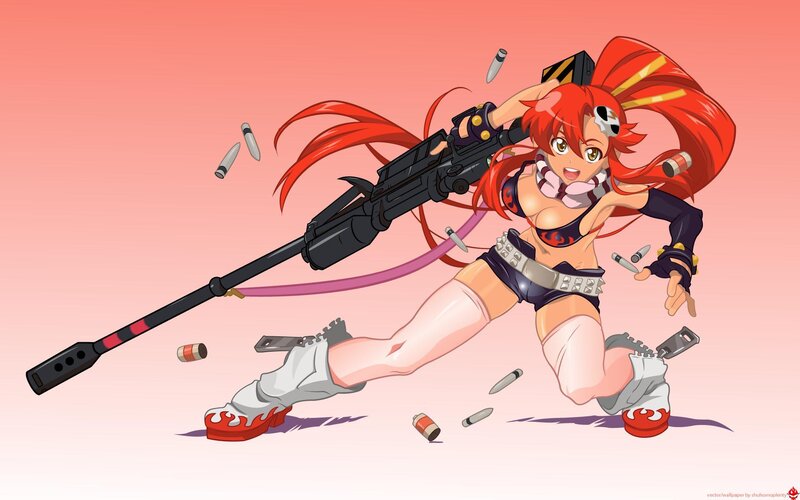 anime girl with rifle