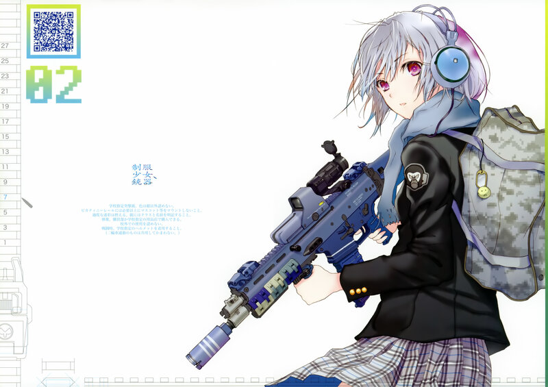 anime girl with rifle