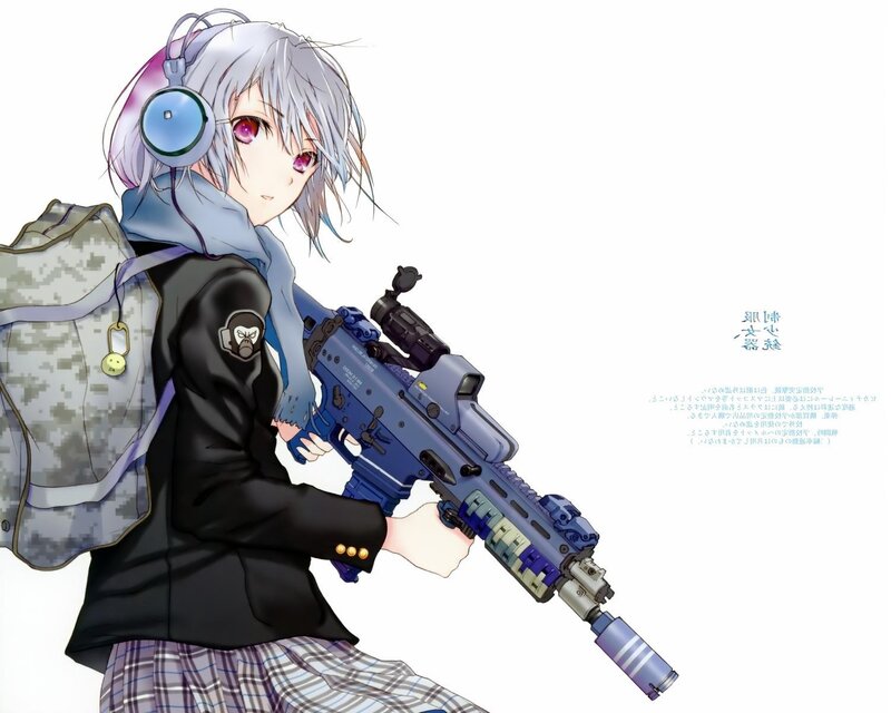 anime girl with rifle
