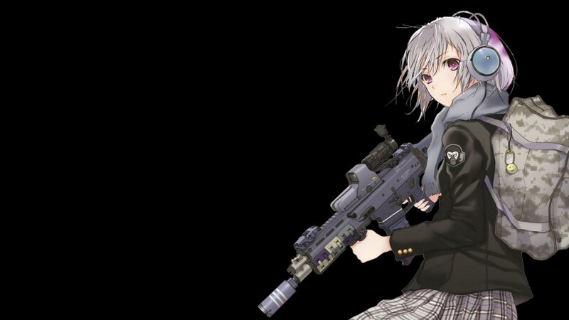 anime girl with rifle