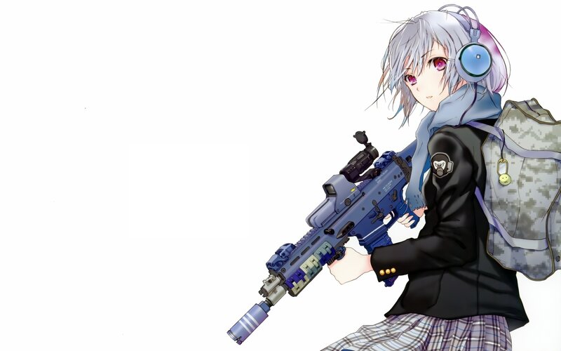 anime girl with rifle