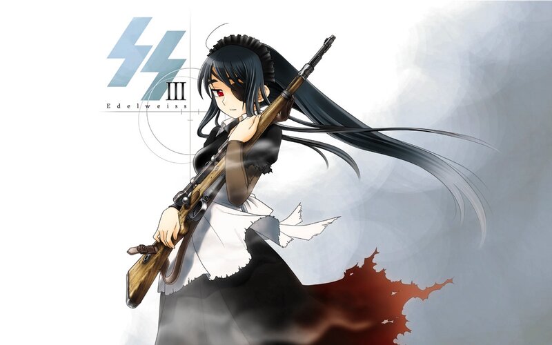 anime girl with rifle