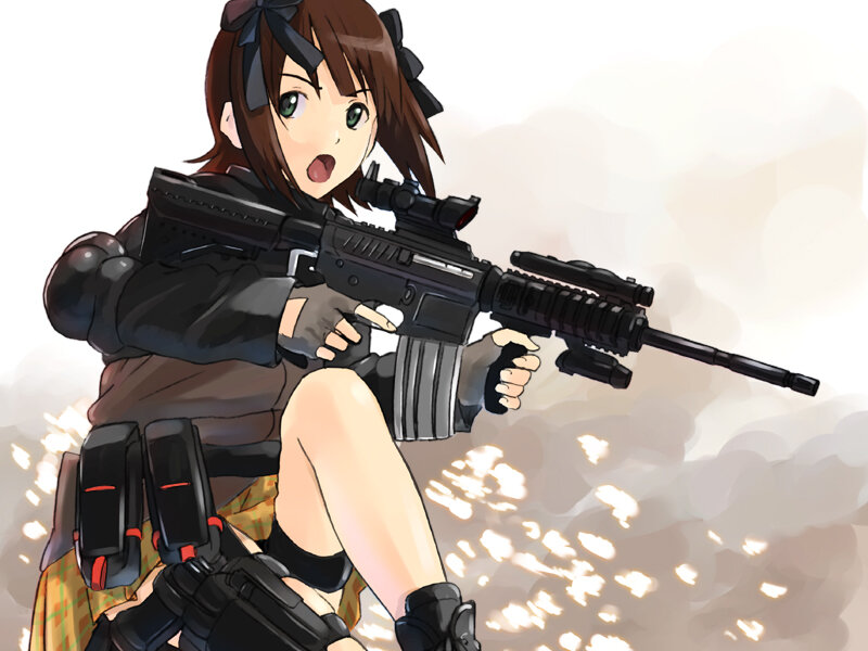 anime girl with rifle