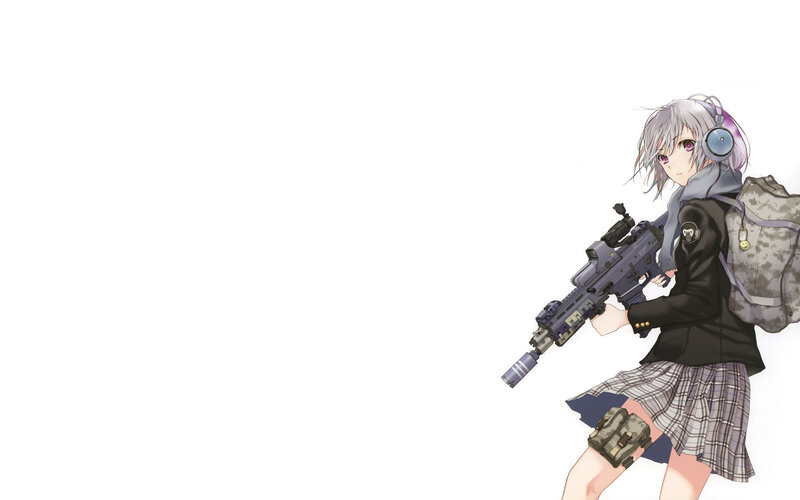 anime girl with rifle