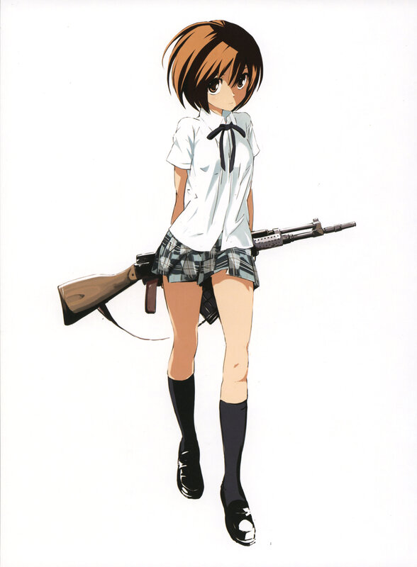 anime girl with rifle