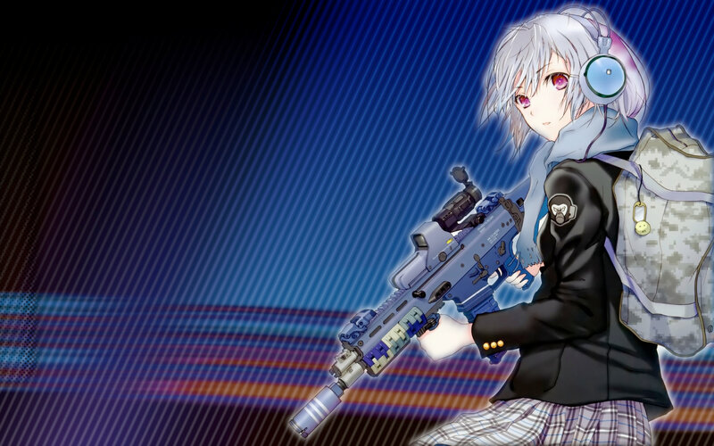 anime girl with rifle