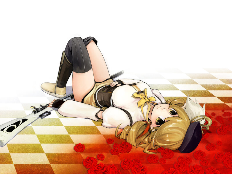 Anime girl with rifle