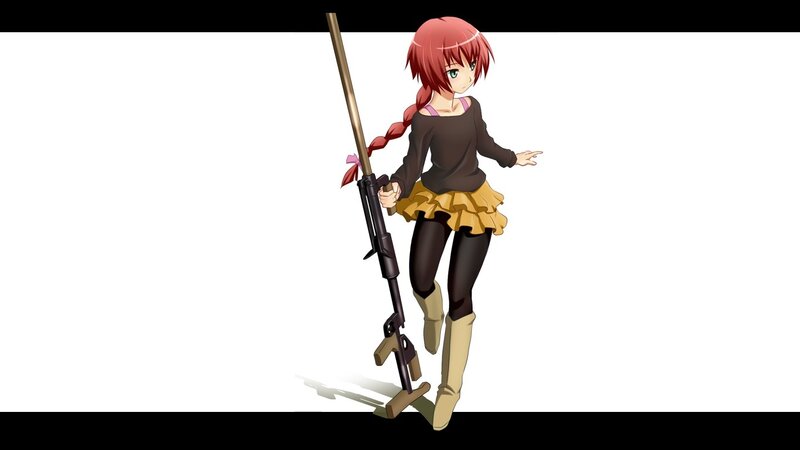 Anime girl with rifle