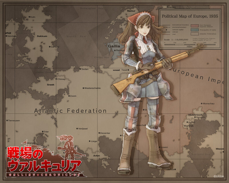 Anime Girl with Rifle — Brown