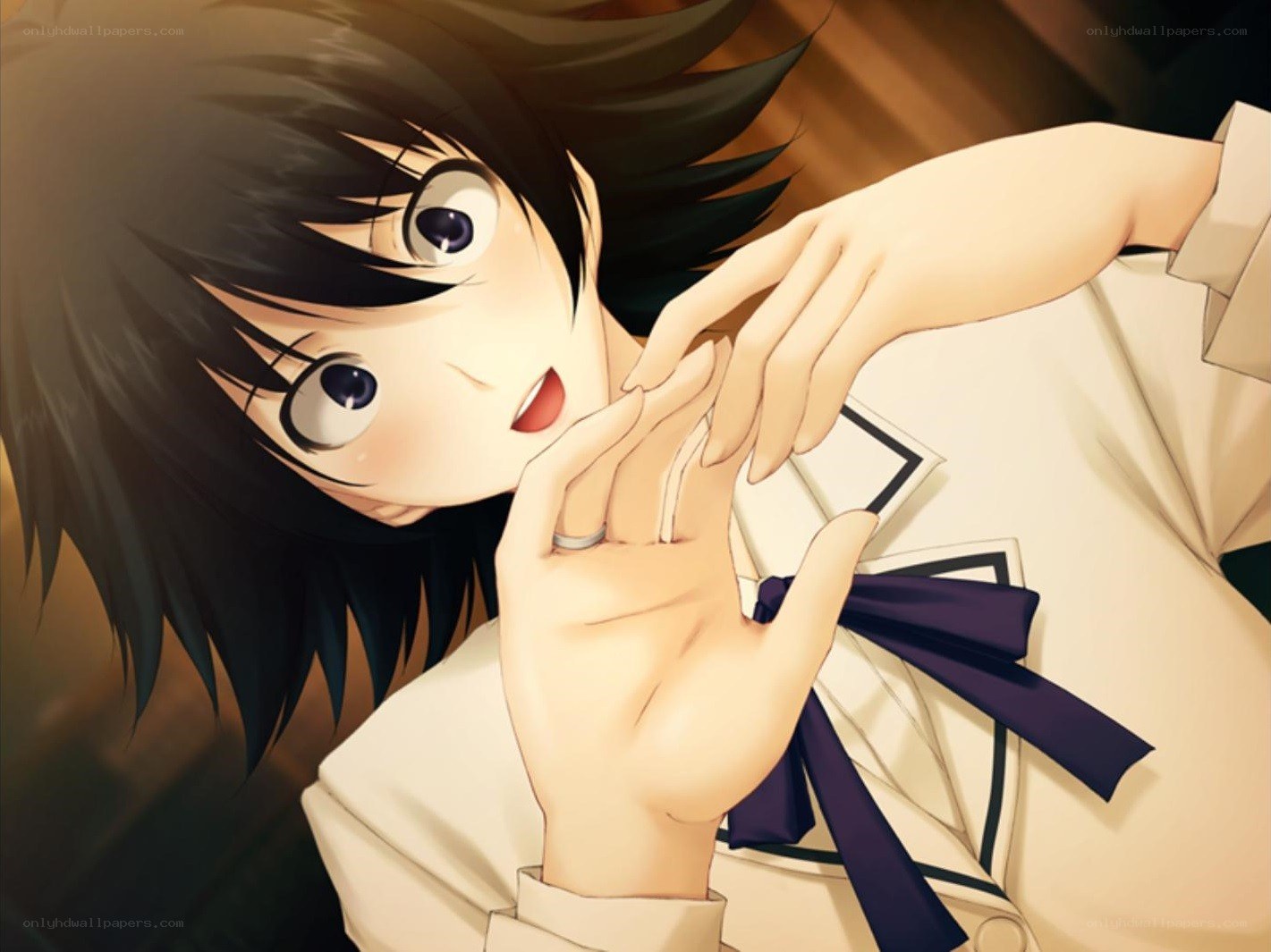 anime girl with ring