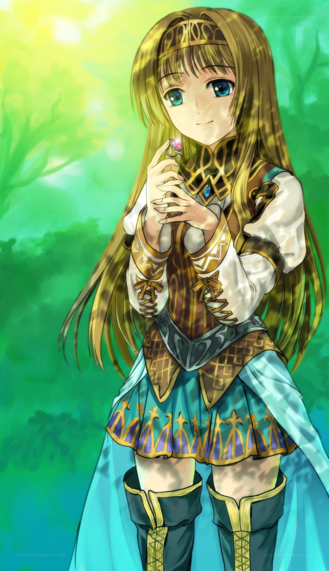 anime girl with ring