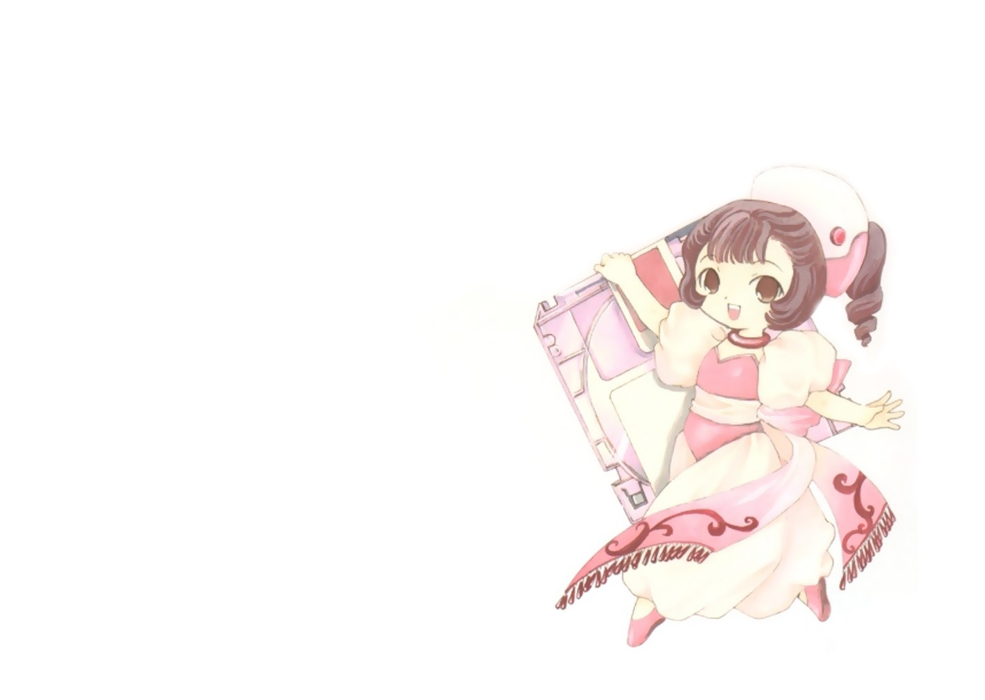 anime girl with robot