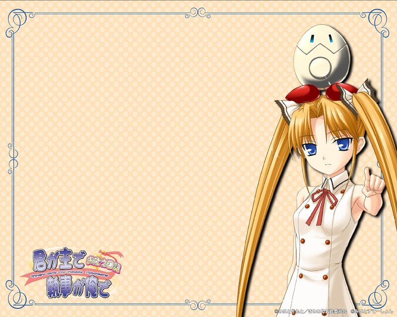 anime girl with robot companion