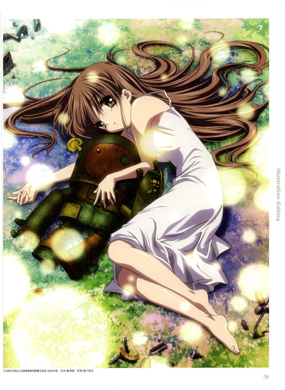 Anime girl with robot companion