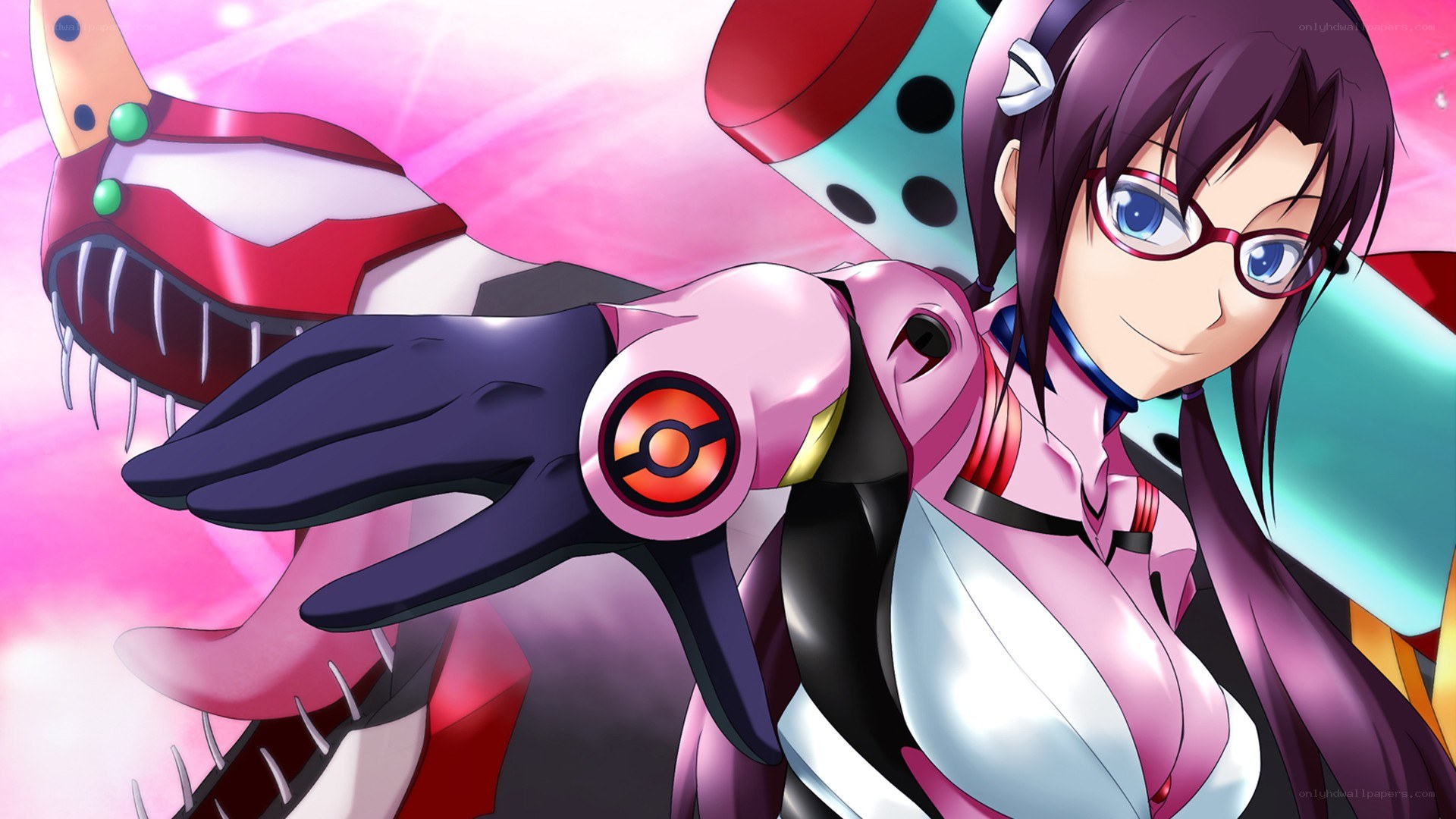 anime girl with robotic arm