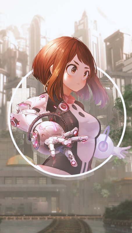 Anime Girl with Robotic Arm — Brown