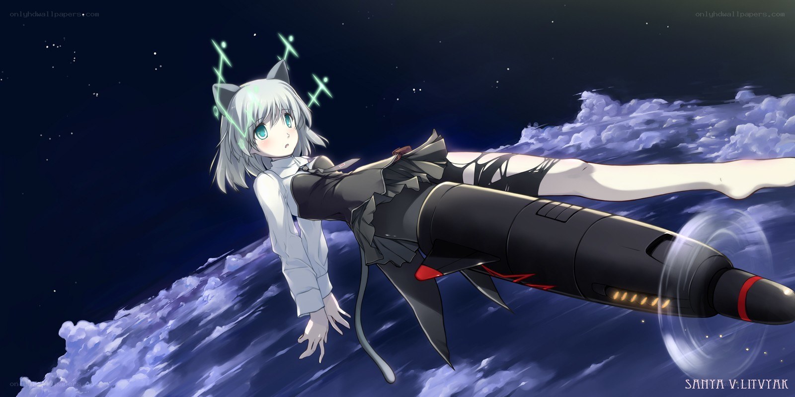 anime girl with rocket