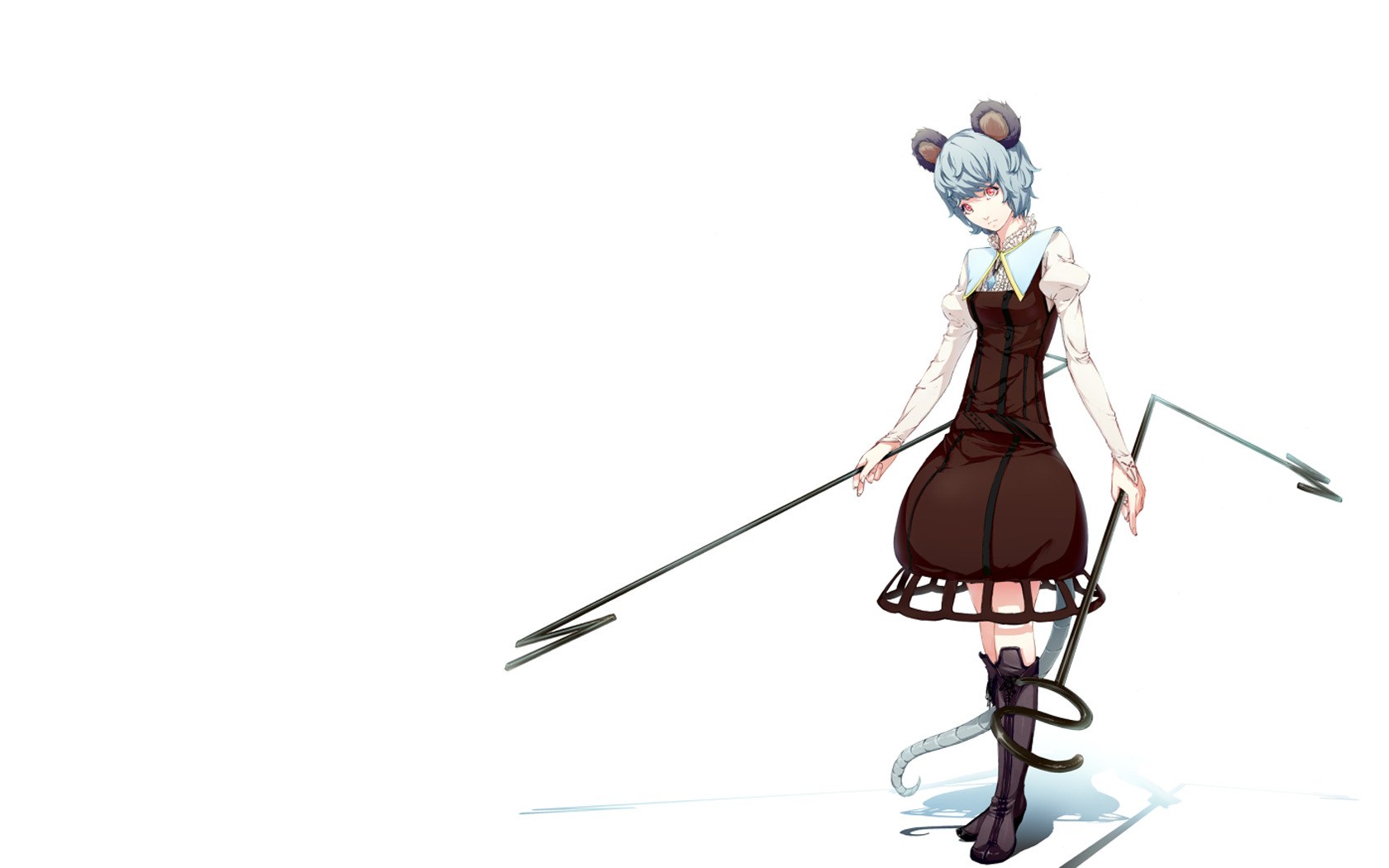 anime girl with rod weapon