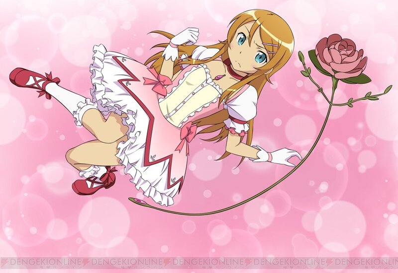 anime girl with rose