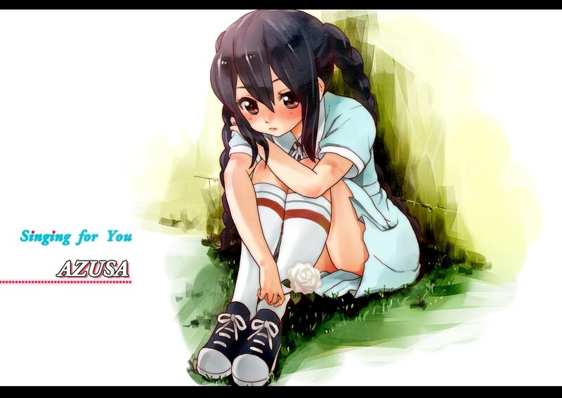 Anime girl with rose