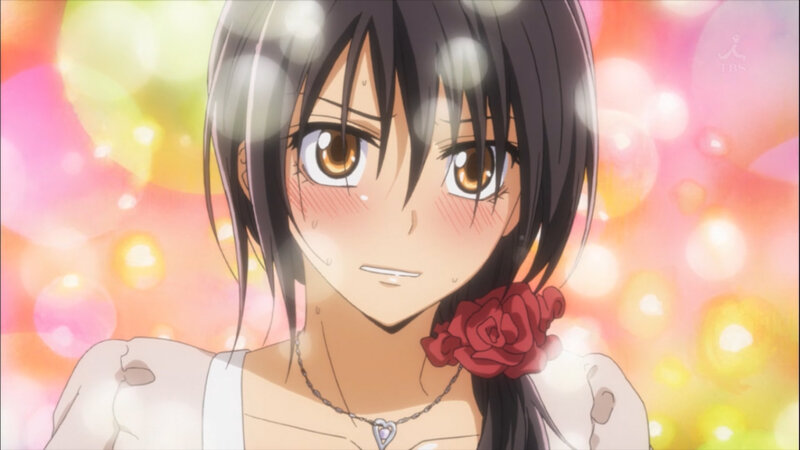anime girl with rose
