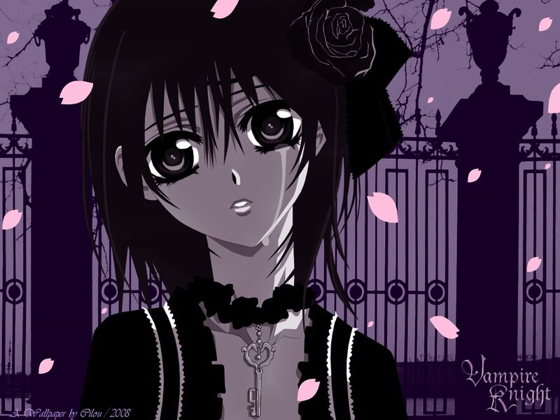 anime girl with rose