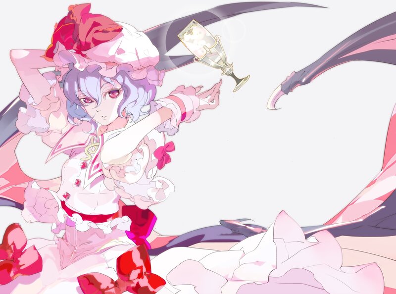 Anime Girl with Rose Hat — Pink